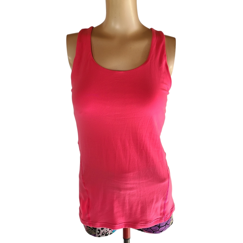GAP Fit Pink Workout Top Shelf Bra Racer Back Small